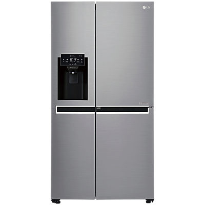 LG GSJ761PZXV Freestanding American Style Fridge Freezer, A+ Energy Rating, 91.2cm Wide, Shiny Steel LG GSJ761PZXV Freestanding American Style Fridge Freezer, A+ Energy Rating, 91.2cm Wide, Shiny Steel